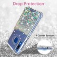 thumbnail image 6 of Galaxy A20 Case, Galaxy A30 Case Hard Clear Glitter Sparkle Flowing Liquid Case - Silver, 6 of 7