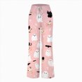 thumbnail image 5 of CAUYDY Joggers Pants for Women Halloween Sweatpants for Women Trendy Ghost Funny Print Drawstring Waist Wide Leg Pants(L101-Light Pink,XXL), 5 of 5