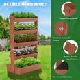 thumbnail image 3 of MOPHOTO 5-Tier Wooden Raised Garden Bed,Outdoor Planter Box Herbs Vegetable Flowers Growing Box,Wood Planting Container,Vertical Freestanding Wood Plant Stand Flower Rack Indoor Patio Balcony, 3 of 9