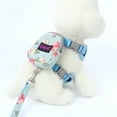 thumbnail image 4 of Floral Pattern Harness Leash Set Double Strong Buckle, Fully Wrap - Strong Bearing Medium Large Dog Lead - Walking Running Chest Strap for Outdoor, 4 of 8