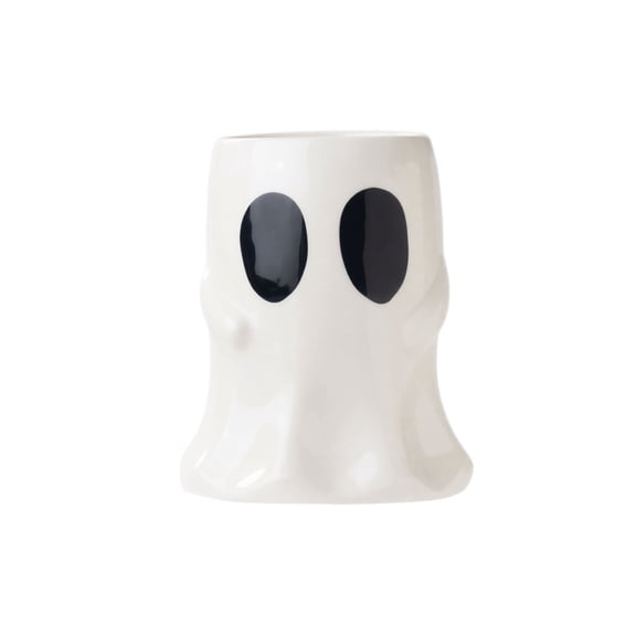 Clearance! Creative Ceramic Ghost Vase Multi-Purpose Kitchen Utensil Holder Storage Jar for Halloween Kitchen Decor and Floral Arrangements