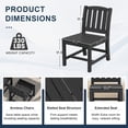 thumbnail image 6 of SERWALL 9-Piece Outdoor Dining Set with Expandable Patio Dining Table and 8 Chairs, 60–83 Inch All-Weather HDPE Patio Furniture Sets for Backyard, Garden, Deck, Poolside - Black, 6 of 8