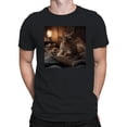 thumbnail image 2 of Squirrel Reading by Lamp Light Men's T-shirt, 2 of 3