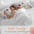 thumbnail image 4 of Pastoral Flowers Duvet Cover Set King Size, Colorful Floral Plants Leaves Watercolor 4 Piece Soft Microfiber Bedding Set with 1 Duvet Cover, 1 Flat Sheet, 2 Pillowcases, 4 of 9