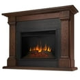 thumbnail image 3 of Bowery Hill Red Oak Chestnut Oak/Black Electric Fireplace Rectangular Adjustable Thermostat 63" Assembled, 3 of 8