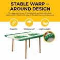 thumbnail image 4 of Saint Patrick's Day Table Cloths for 4 Foot Rectangle Tables, Luck Leaves Car Green Buffalo Plaid Patio Waterproof Elastic Fitted Tablecloths, Washable Rectangular Table Cover for Camping, 4 of 8