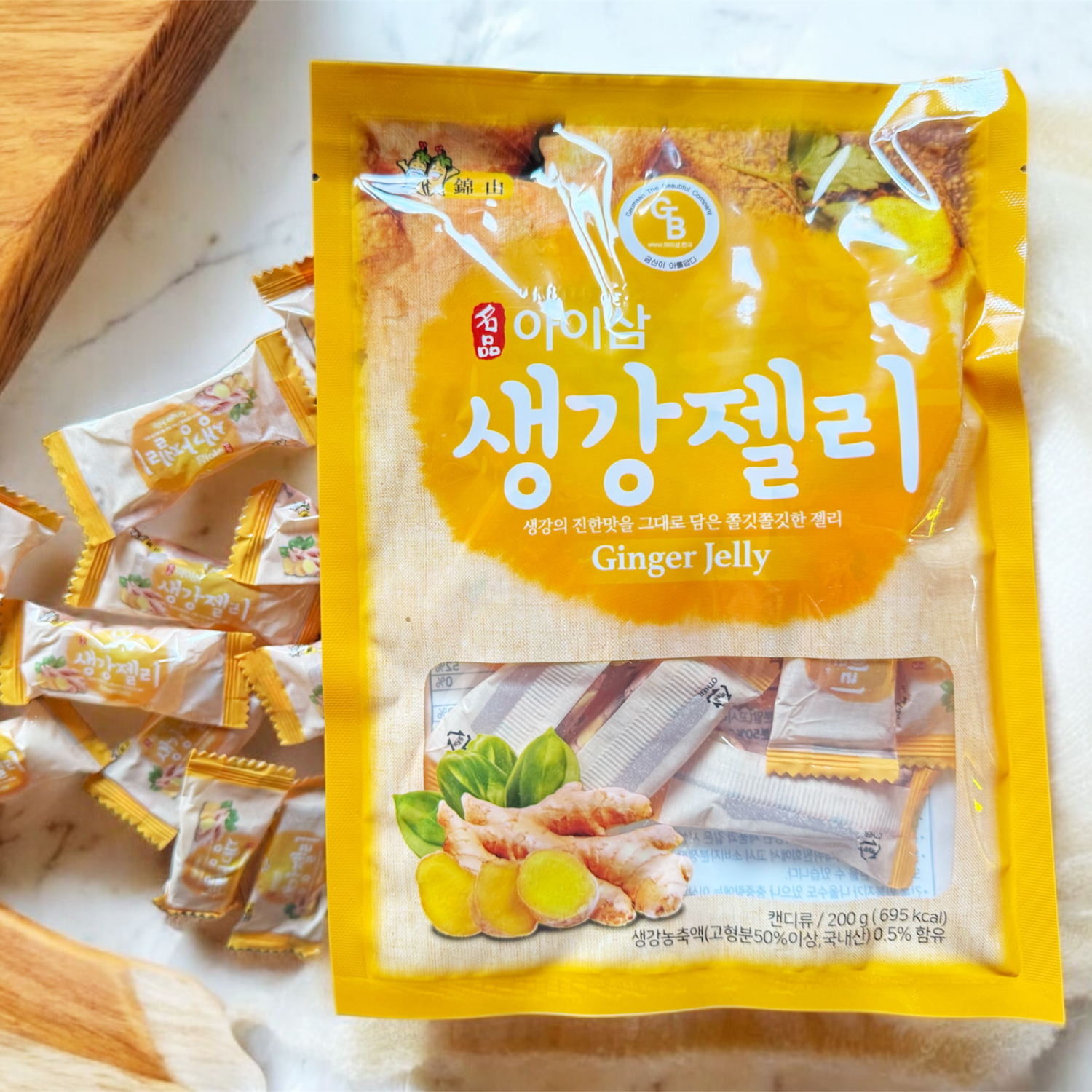 AISAM Premium Korea Ginger Jelly 200g (7.04oz) - Pack of 4