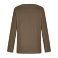 thumbnail image 4 of Sexlip Women's Long Sleeve Shirts Fall Crewneck Tshirt Slim Fit Basic Tee Shirt Y2k Going Out Tops Brown S, 4 of 7
