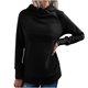 thumbnail image 1 of Suéter con capucha de cuello alto de color sólido informal de moda para mujer Fridja fhghd543, 1 of 8