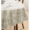 thumbnail image 5 of Home Bargains Plus Ivory Grapevine Print 60 x 84 inch Oval Vinyl Tablecloth with Flannel Backing, 5 of 9
