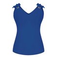thumbnail image 4 of 50% Off Clear! Viikei Tank Top for Women Sleeveless Tops Plus Size Fashion Solid Sleeveless V-Neck Bow Casual Tank Top Vest Blouse, 4 of 8