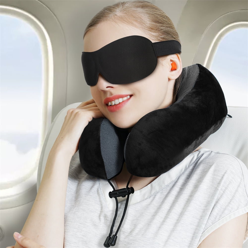 Comfort Microbead Travel Neck Pillow Cushion Sleep Support Car Home Plane ！ 