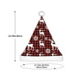 thumbnail image 3 of Haiem Plaid Reindeer Snowflakes Pattern Santa Hat Confortable Velvet Christmas Hat for Christmas Party Favors Fit for Adults and Kids, 3 of 6