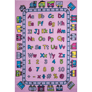 Pink Kids Rug Abc Fun In Pink 3 X 5 Children Area Rug For Playroom Nursery