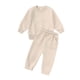 thumbnail image 2 of Sudadera Para Niños Pequeños Niñas Niños Otoño Invierno Manga Larga Blusas Con Cuello Redondo Pantalones Casuales Traje De Bebé Caqui Odeerbi LM103-8162, 2 of 4