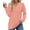Coral, variant on Fantaslook V Neck Blouses for Women Dressy Casual Tops Button Long Sleeve Shirts Trendy Fall Tops