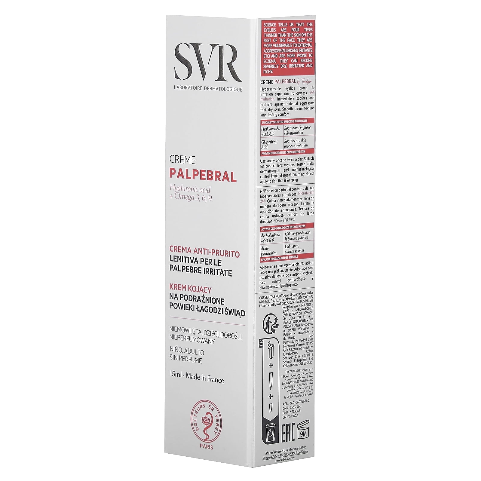SVR Palpebral, Cream, Fragrance-Free, 0.51 fl oz (15 ml)