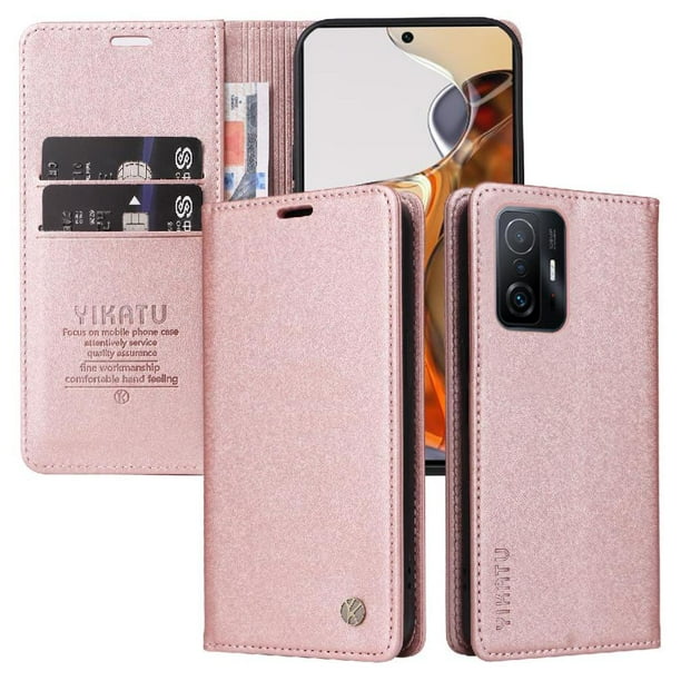 Funda para Xiaomi 11T/11T Pro Estuche de Cuero PU Tipo Cartera con Ranuras para Tarjetas y Cierre Magnético