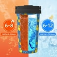 thumbnail image 5 of Fotbe Rubber Duck Printed Insulated Travel Coffee Mug Spill Proof Leak Proof Stainless Steel Coffee Tumbler Reusable Coffee Cups with Lids Thermos, 5 of 8