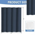 thumbnail image 2 of Dznils Waffle Shower Curtain with Hooks, Thick Weighted Fabric Bathroom Curtain, Navy Blue, 72" x 72", 2 of 8