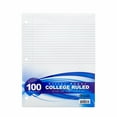thumbnail image 1 of Filler Paper Loose Leaf 100 Sheet, College Ruled 3 Hole Punched, 1-Pack, 1 of 5