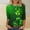 #253-Green, variant on Ounisa Womens 3/4 Sleeve T Shirt Crew Neck St.Patrick's Day Printed Pullover Loose Fit Casual Fashion Popular Tops S-3XL