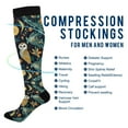 thumbnail image 2 of FORMRS Womens Knee High Socks Casual Long Thick Travel Daily Wear, 2 Pairs, Brown Mystical Owls, 2 of 6