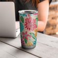 thumbnail image 4 of 20 Oz Pioneer Flower Coffee Tumbler Double Wall Insulated Stainless Steel Water Bottle | Metal Reusable Thermoses Flask with Cup Cap | Leak & Sweat Proof with Anti-Dust Lid, 4 of 7