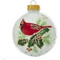 thumbnail image 2 of Kurt Adler 80MM White With Cardinal Glass Ball Ornaments, 6-Piece Box, 2 of 2