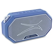 Altec Lansing HydraMini 2.0 EverythingProof Bluetooth Speaker, Waterproof IP67, Floats, 12-Hour Playtime, Built-In Magnet, Carabiner & Mount, Blue White