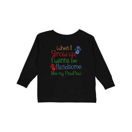 

Inktastic Handsome Like My PawPaw Gift Toddler Boy Girl Long Sleeve T-Shirt