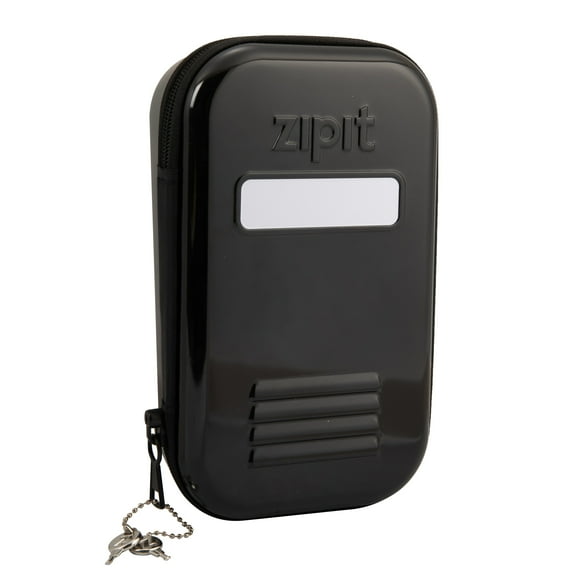 ZIPIT Lock Pencil Case | Lockable Tin Box | Large Capacity Black Pencil Box