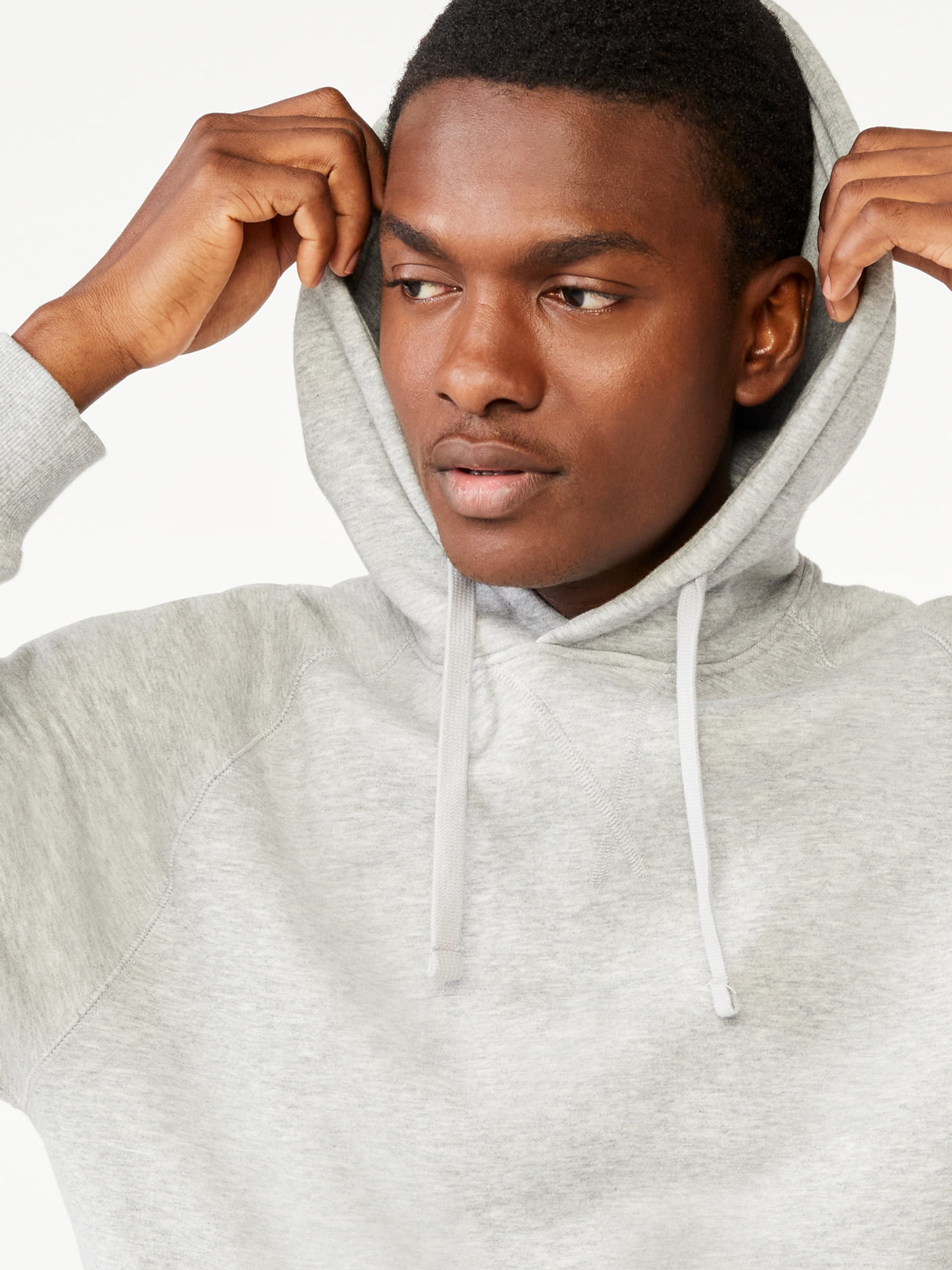 Free Assembly Men's Pullover Hoodie with Raglan Sleeves
