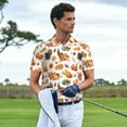 thumbnail image 3 of Fotbe Polo de Golf pour Hommes Motif Dindes de l'Action de Grâce – Chemise de Golf Respirante avec Col Boutonné-Petit, 3 of 6