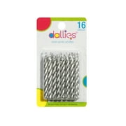 Dallies Silver Spiral Candle 16ct
