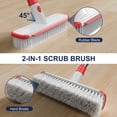 thumbnail image 4 of ILAVCLEAN Floor Scrub Brush with Long Handle Squeegee Carpet Scrubber for Cleaning Shower Deck Tub Outdoor Floors Brush, 4 of 8
