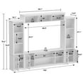 thumbnail image 2 of Timechee Large Modern Wood Entrainment Centers in White TV Stand Wall Cabinet 102"With Side Cabinet - White, 2 of 5