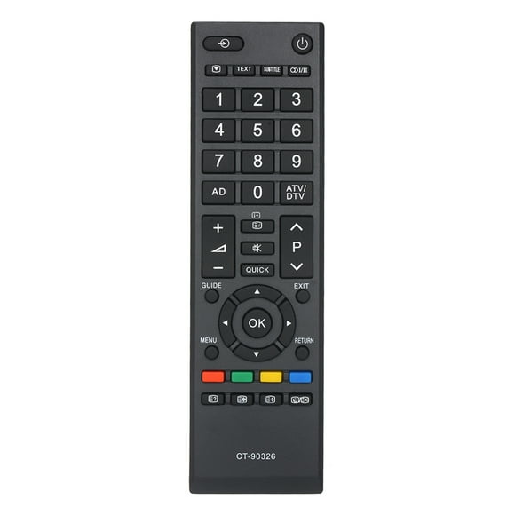 amdohai Universal IR Remote Control for Toshiba LCD TV, Black, 1 Count, 2 Pack