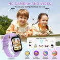 thumbnail image 5 of SHANNA Kids Smart Watch with 30 Puzzle Games, 1.83'' Touch Screen HD Camera Video MP3 Player Habit Tracking Pedometer Flashlight Kids Watches Gift for 4-12 Year Old Boys Girls, Purple, 5 of 11