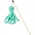 thumbnail image 2 of Wooden Pole Octopus Cat Teaser Wand, Plush Simulation Interactive Toy for Indoor Cats, Rhythmic Motion Play Wand, Training Tool for Kitten Hunting Instincts, 2 of 3