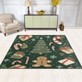 thumbnail image 2 of Yayeee Area Rugs for Living Room 5.2'x4' Non Slip Washable Bedroom Floor Carpet, Christmas Cartoon Gingerbread Pattern, 2 of 5