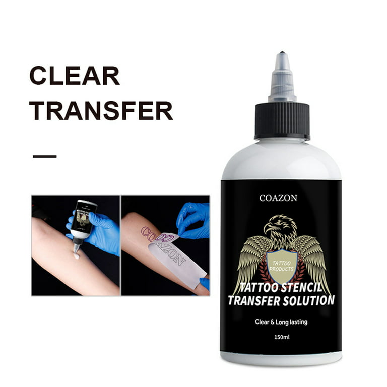 Mairbeon 150ml Tattoo Transfer Gel Long Lasting Clarity Quick Dry Mild Formula Natural Ingredient Safe to Use Clear Tattoo Stencil Transfer Solution