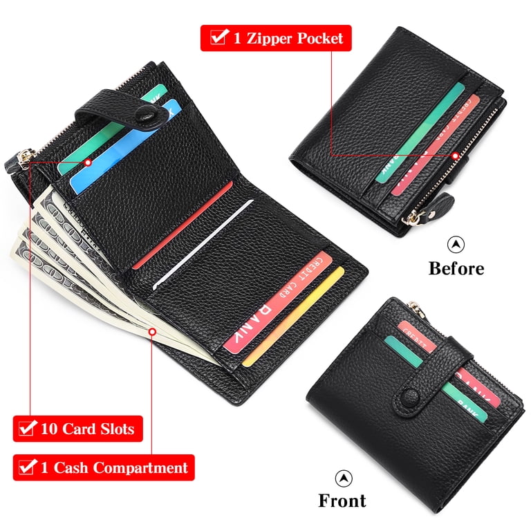 FALAN MULE Small Slim Bifold Leather Women's Wallet photo 7