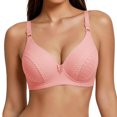 thumbnail image 3 of Byworldtasic Women's Wireless Lace Trim Bra Non‑Padded Soft Cup Everyday Comfort Bralette Adjustable Straps Bra, 3 of 10