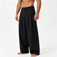 thumbnail image 4 of Frnrwgo Men's Pleated Wide Leg Dress Pants, Wrinkle Resistant Straight Business Casual Trousers Relaxed Fit, 4 of 6