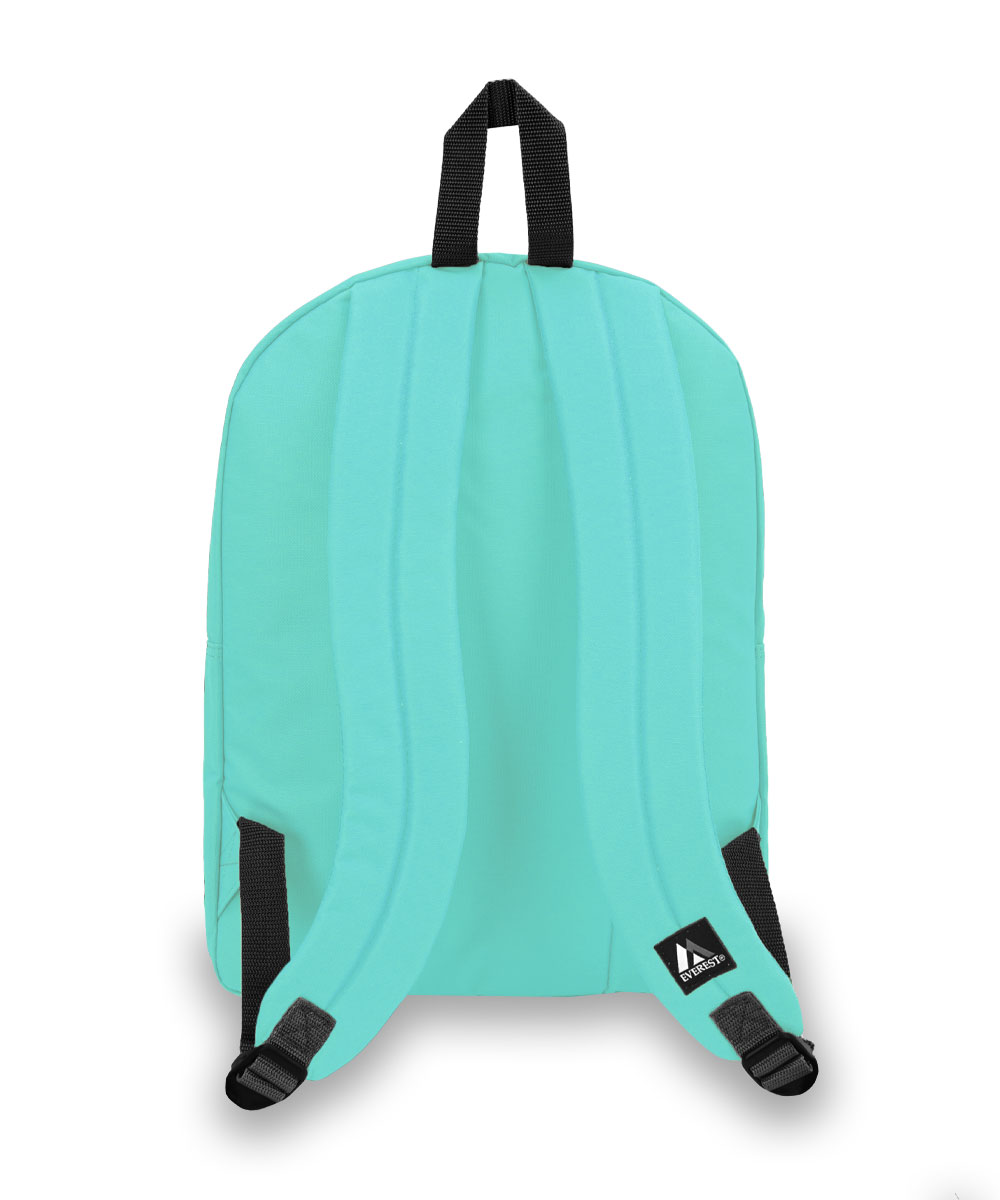 Everest 16.5" Classic Backpack, Aqua All Ages, Unisex 2045CR-AQ, Carrier and Shoulder Book Bag for School, Work, Sports, and Travel - image 4 of 4
