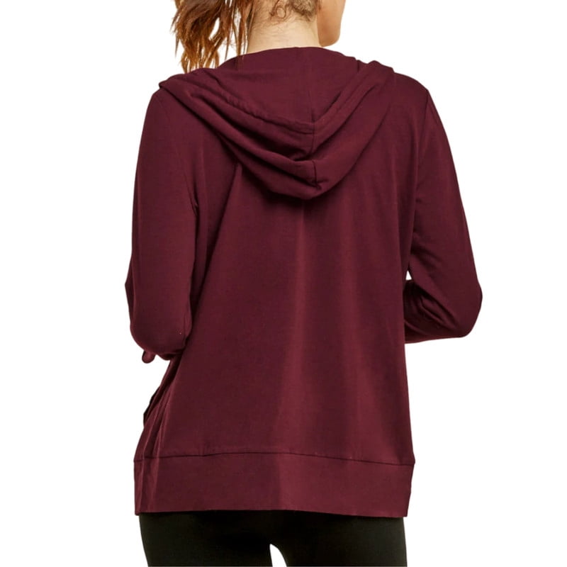 Women’s Full Zip Up Hoodie with Packets Lightweight Cotton Blend Drawstring Regular & Plus Size Casual Zipper Hooded Sweatshirt Womenswear Activewear