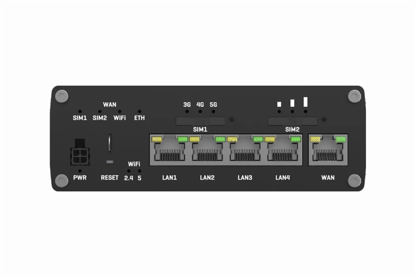 Teltonika RUTM50 Cellular 5G Router; Speeds of up to 3.4 Gbps; Dual SIM with Auto-failover; Backward Compatible with 4G (LTE Cat 19)