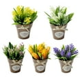 thumbnail image 2 of Artificial Plants Potted Fake Grass Home Office Desktop Decor Mini Faux Green Bonsai, 2 of 6
