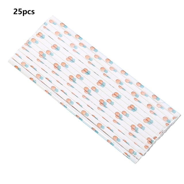 Paquete de 25 pajitas de papel desechables hechas a mano para celebraciones ecológicas Pajitas biodegradables para fiestas
